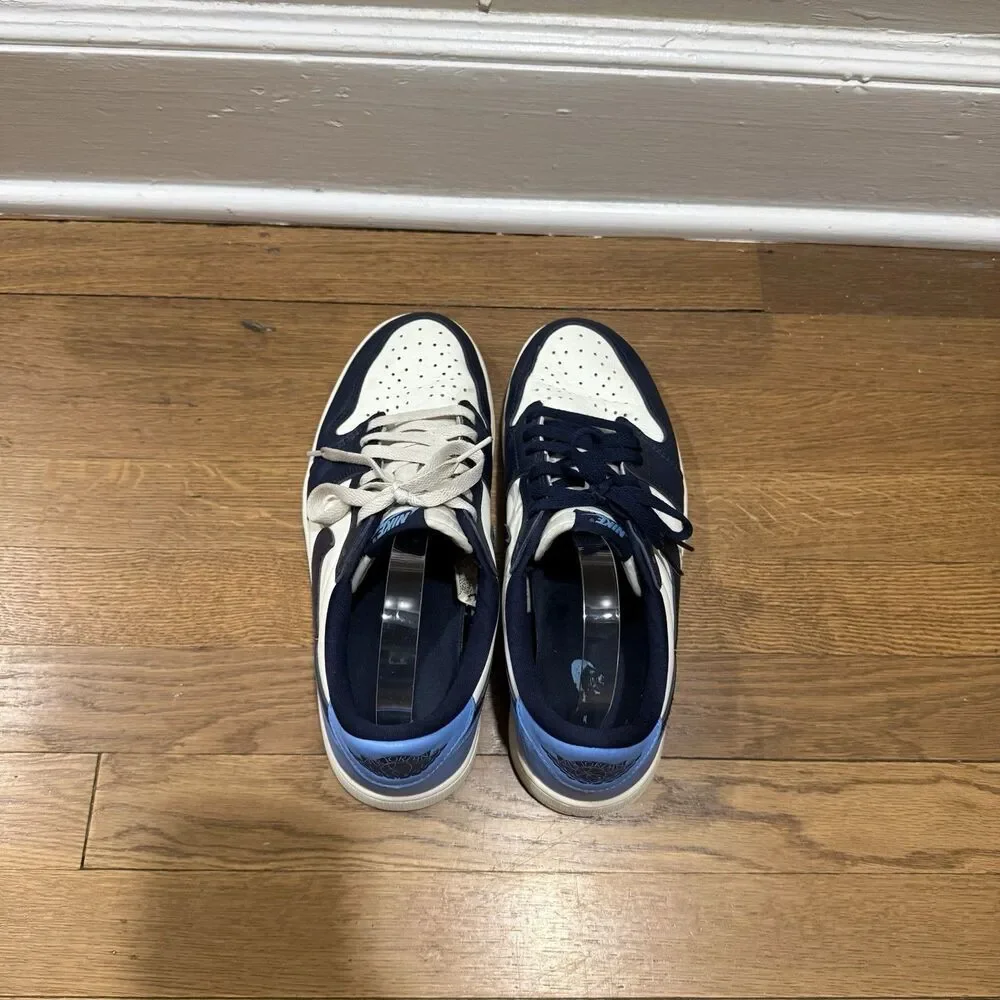 Nike Air Jordan 1 Retro OG Low Obsidian UNC Blue White Leather CZ0790-400 Sz 9.5